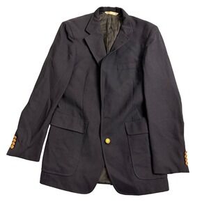Christian Brooks for Witzigs Mens Navy Blue Blazer Gold Button Formal Sport Coat